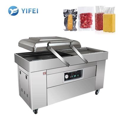Double Chamber Industrial Vacuum Packing Machine For Food With 1.5KW Vacuum Pump Power