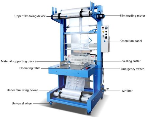 Semi-automatic Plastic PE Film Cutting Sealing Machines for Beer Beverage Mineral Water