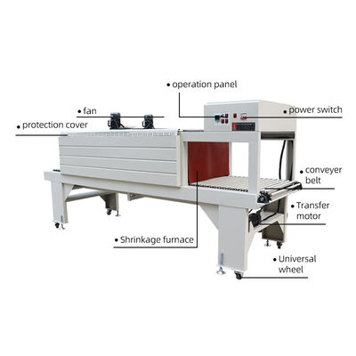 Flexible Converyor Semi-automatic Juice Water Bottle Sleeve Shrink Packaging Machine