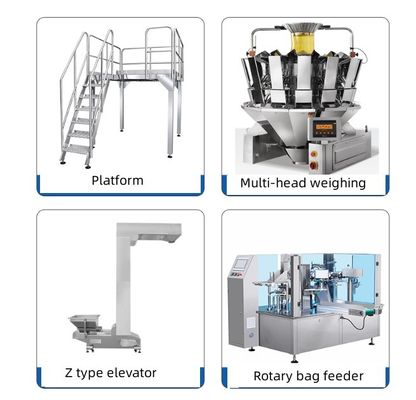 20-70 Bags Per Minute Electric Driven Doypack Packing Machine for Popcorn Pasta Oats