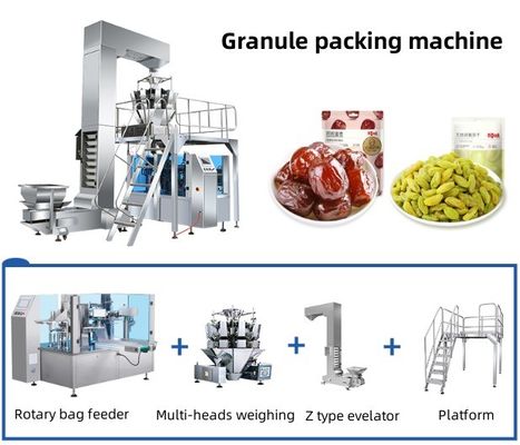 20-70 Bags Per Minute Electric Driven Doypack Packing Machine for Popcorn Pasta Oats