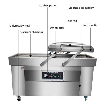 CE Certification DZ400 Automatic Double Chamber Vacuum Packing Machine For Food