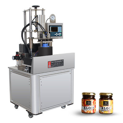 Restaurant Honey Jam Vacuum Automatic Glass Jar Metal Bottle Sealing Capping Machine