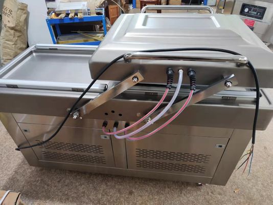 Powerful Vacuum Pump CE Certified Automatic Nitrogen Filling/Vacuum Double Chambers Snacks Packing Machine