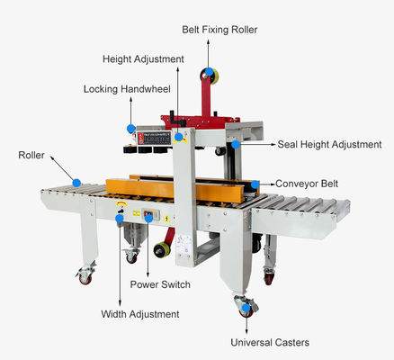 High Sealing Efficiency YF Semi-Automatic Adhesive Tape Carton Box Cross Type Sealing Packing Machine