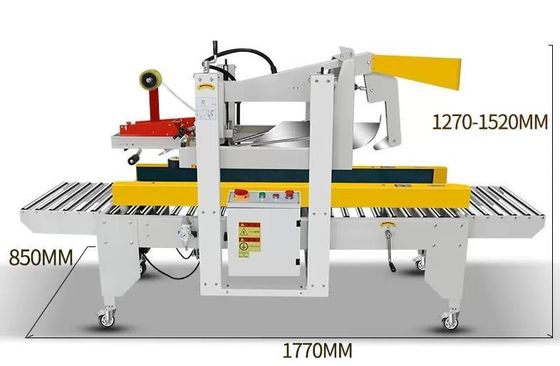 Adjustable Carton Flap Folding and Sealing Machine for Various Carton Heights
