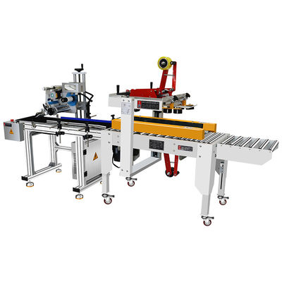 Easy to Operate Automatic High Speed Box Sealing and Labeling Machine for Small Carton Boxes