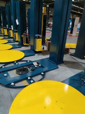 2400mm Column Height Electric Driven Pallet Strech Film Strapping Machine for Products