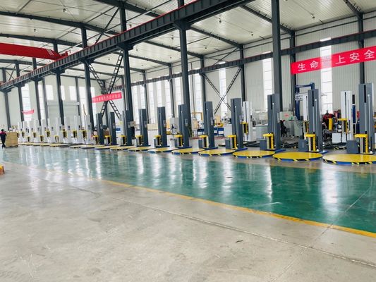 2400mm Column Height Electric Driven Pallet Strech Film Strapping Machine for Products