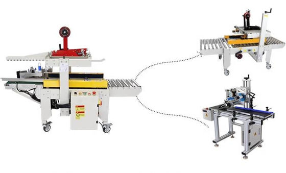 Left and Right Drive Carton Box Sealing And Labeling Machine for Medium-Sized Cartons