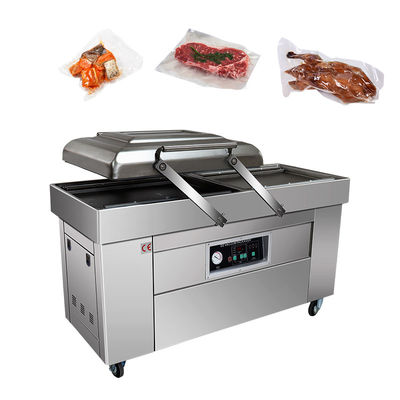 304 Stainless Steel Double Chamber Vacuum Packer for Fish Meat Vacuum Packing Machine