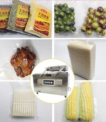 Double Chambers Vacuum Sealing Machine for Sealing Food Rice Peanut Meat Powder Flour