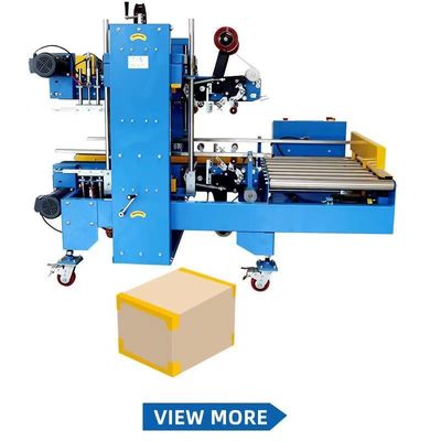 Fully Automatic Case Box Carton Erector with Auto Flaps Folding and Sealing Solution