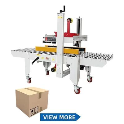 Fully Automatic Case Box Carton Erector with Auto Flaps Folding and Sealing Solution