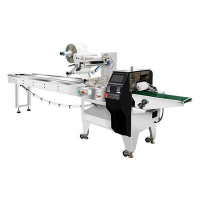 Fully Automatic Horizontal Pillow Bag Donuts Burger Croissant Bread Flow Packing Machine