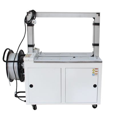 Stainless Steel Low Table Packer Strapping Machine With Conveyor Line
