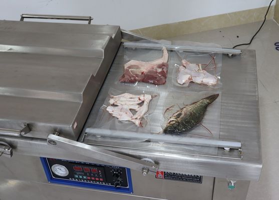 Double Chamber Vacuum Sealer for Marinated Meat and Cooked Food 10mm Sealing Width