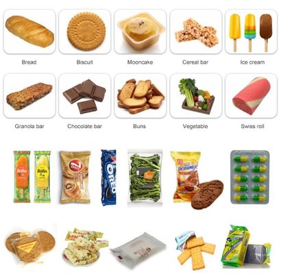 Automatic Plastic Bag Pillow Bread Packing Machine with 90-400mm Package Film Width