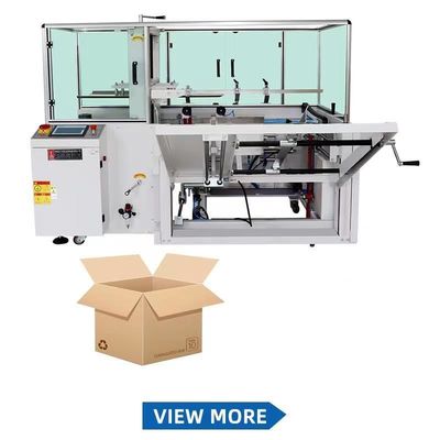 Paper Packaging Fully Automatic Cardboard Box Erector Flaps Fold Robot Palletizer PLC