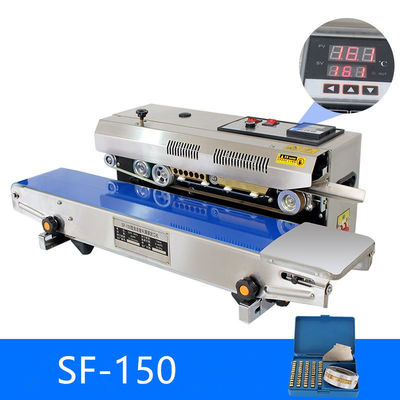 Automatic Horizontal Band Sealer for Plastic Film Pouch Bag Convey Table Size 800*150mm