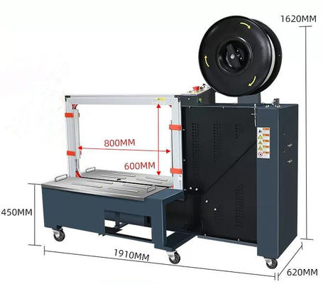 Fully Automatic High Desk Box Strapper Carton Strapping Machine For PP Strap With CE Certificate