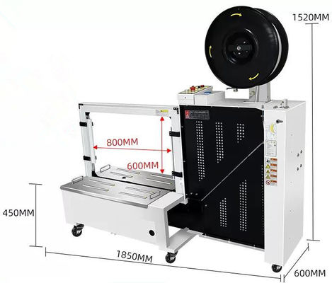 Fully Automatic High Desk Box Strapper Carton Strapping Machine For PP Strap With CE Certificate