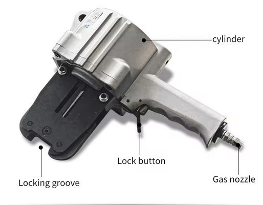 FTL-S19 32mm Pneumatic Metal Band Steel Strapping Tensioner Tool for 0.6-1.2mm Strap Width