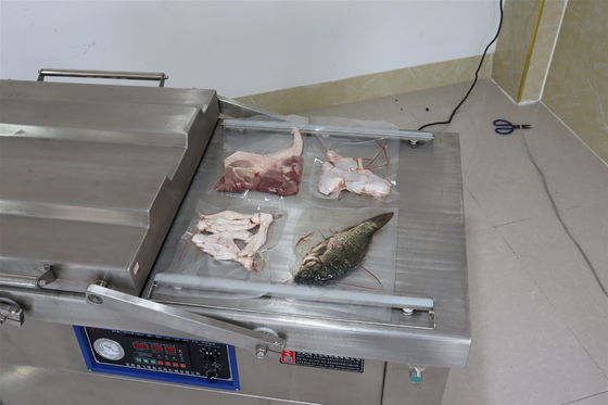 220V/50HZ Automatic Large Double Chamber Vacuum Packing Machine for Wet Dry Food Nuts
