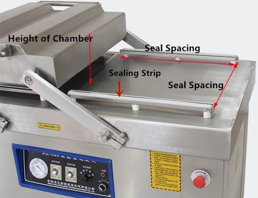 DZ800 Commercial 3000W Vacuum Pump Vertical Sealing Sealer Double Chamber Packing Machine