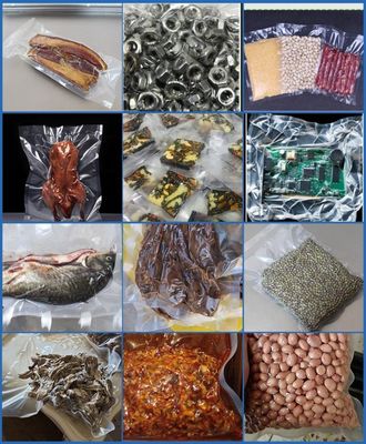 10mm Sealing Width Meat Conveyor Belt Type Vacuum Continuous Rolling Packaging Machine