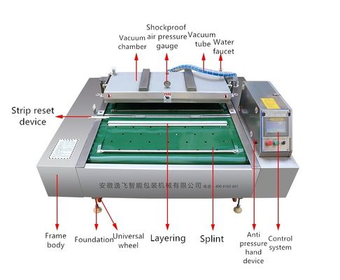 2020*1620*1200mm Continuous Belt Conveyor Vacuum Sealing Packing Machine for Textiles