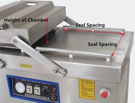 2200W DZ-600/2S Stand Double Chamber Vacuum Packer for Fish Steak Hardware Liquid Beef