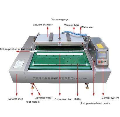 Food Vacuum Pump Sealer for Conveyor Belt Type Vacuum Continuous Rolling Packaging