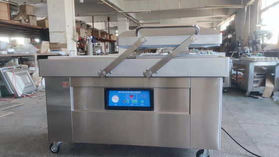 Semi-automatic Commercial Double Chamber Vacuum Sealer for Plastic Packaging Material