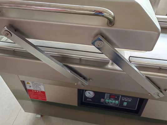 Double Chamber Vacuum Pack Machine for Sauerkraut Meat Fish Dates 1070*540*970mm Size