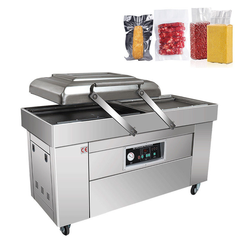 Electric Driven Double Chamber Vacuum Packing Machine for Vegetable Bread Fish and Seafood 120 KG