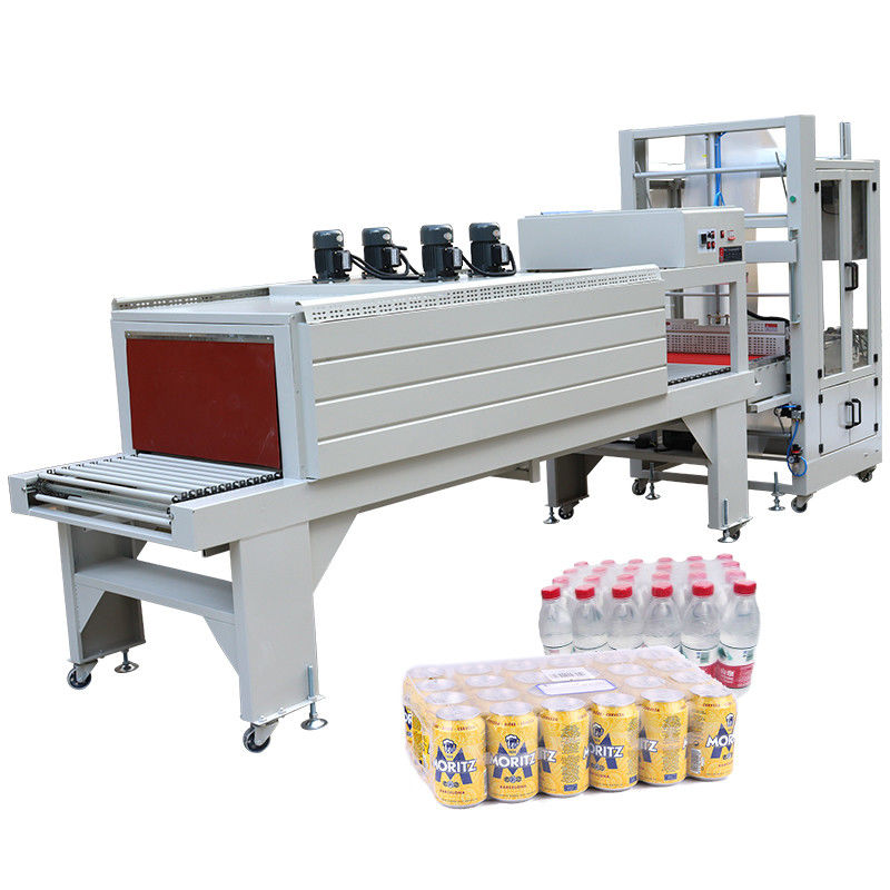 Automatic PE Film Shrinking Machine For Beer Beverage Mineral Water Voltage 220V/380V