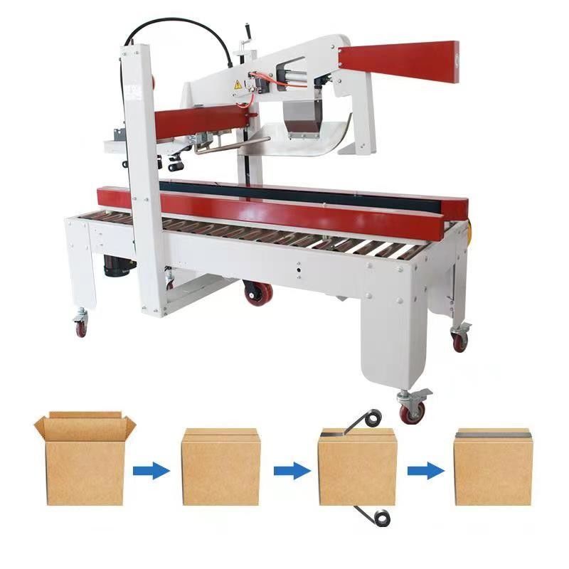 Sealing Width 48-75mm Auto Flapper Carton Folding And Sealing Machine for Heavy Boxes