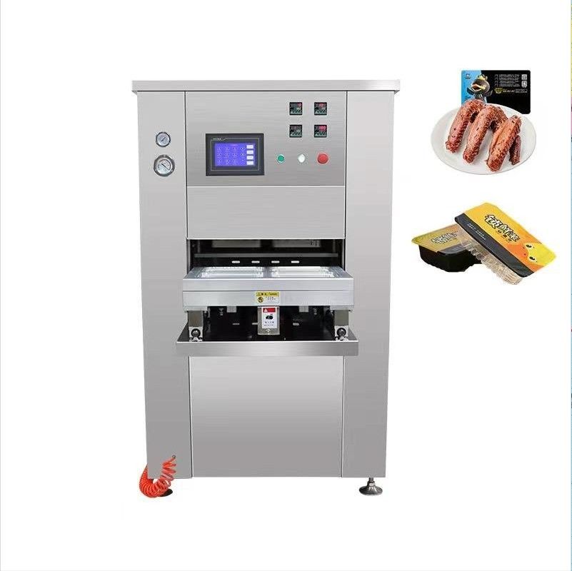 Gas Flush Tray Sealer for Chicken Fish and Vegetables in Modified Atmosphere Packaging