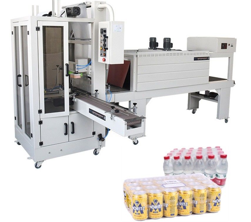 500ML 1L 2L Oil Bottles Flow Conveyor Film Wrap Shrink Wrapping Machine with Design