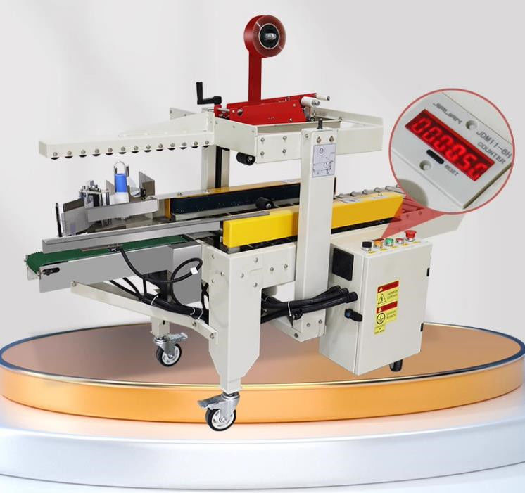 Left and Right Drive Carton Box Sealing And Labeling Machine for Medium-Sized Cartons