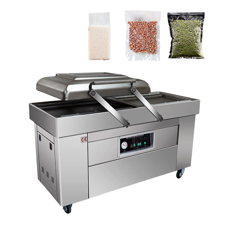 Double Chambers Vacuum Sealing Machine for Sealing Food Rice Peanut Meat Powder Flour