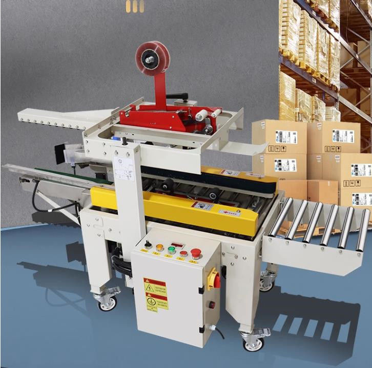 106kg Automatic Case Bottom Carton Sealing Sealer Box Taping Labeling Machine for Machinery Hardware