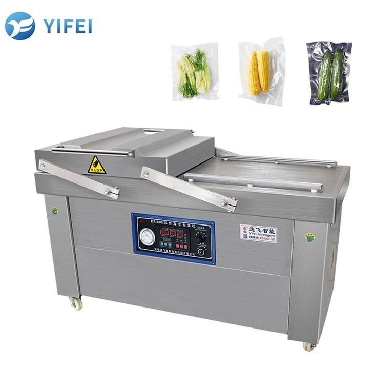 Double Chamber Vacuum Sealer for Marinated Meat and Cooked Food 10mm Sealing Width