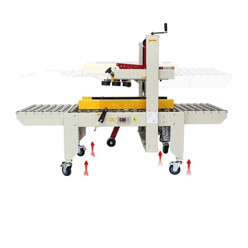 Easy to Operate Semi Automatic Adhesive Taping Machine for Sealing Carton Boxes 106 KG