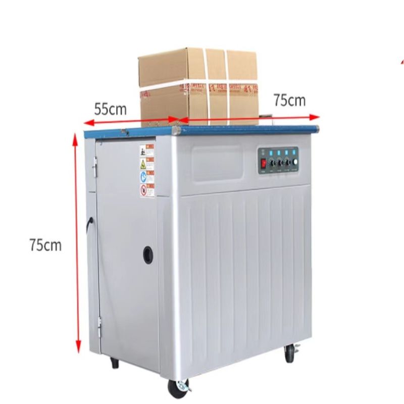Semi-automatic Carton Case Box Strapping Machine with Double Motors and Spare Parts