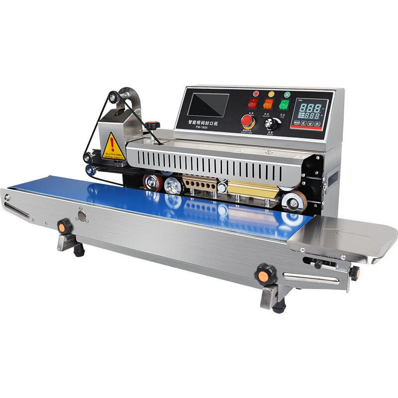 Chemical PM-1800 Automatic Continuous Band Plastic Bag Ink Coding Sealing Machine With Expiry Date Printer