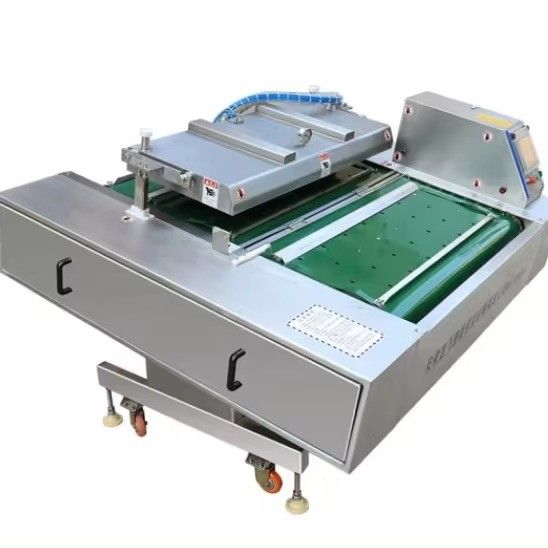 Electric Driven 1000 Double Strip Auto Bean Products And Wild Vegetables Continuous Vacuum Packing Machine