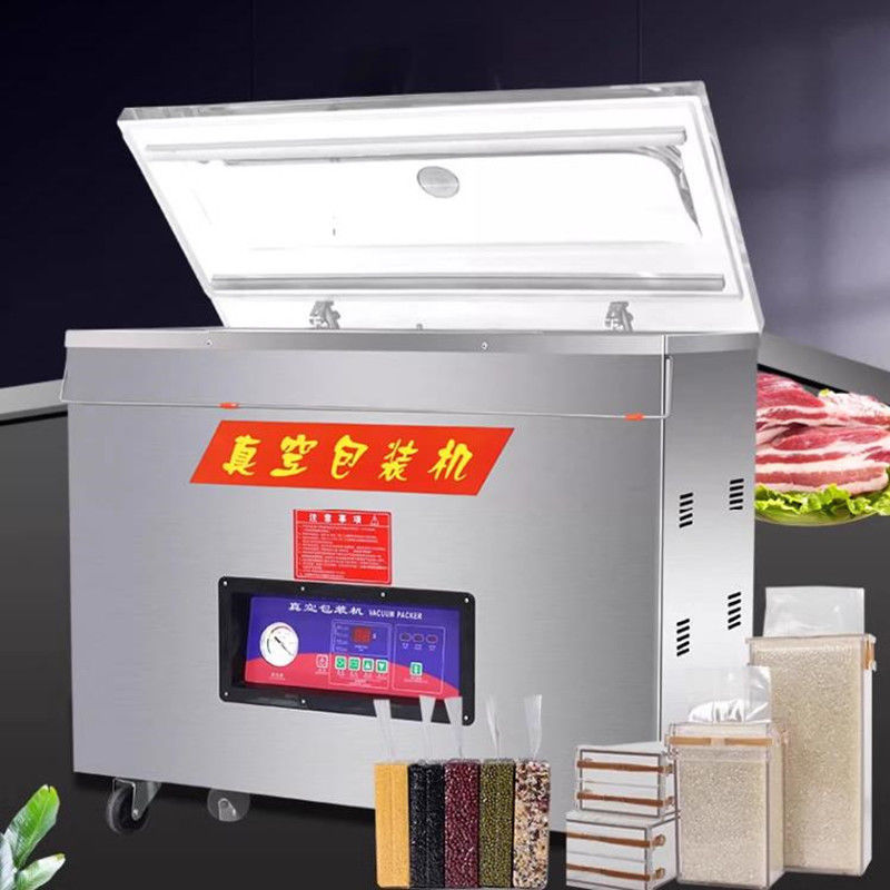 Automatic Vacuum Sealer For Meat Chicken Seafood Fish Rice Brick With 20m3/h Pump Rate